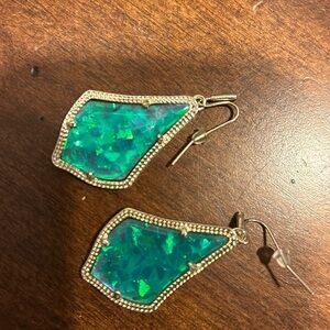 Kendra Scott Alex earrings in teal